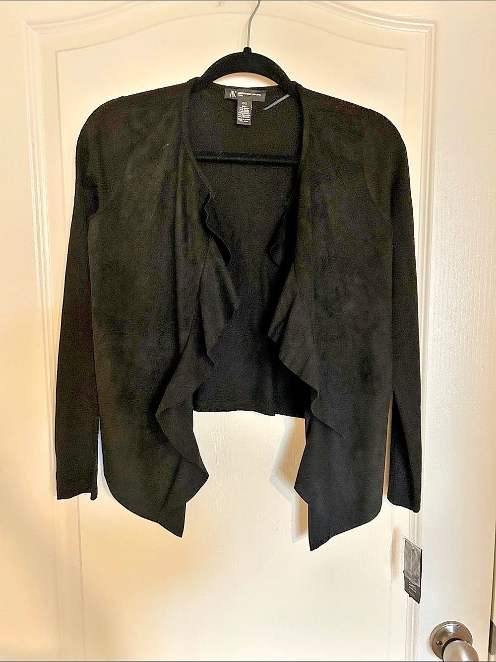 INC International Concepts Asymmetrical Black Jacket Size Small NWT